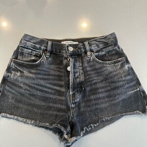 PacSun Vintage High-Rise Black Denim Cutoff Shorts